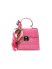 faina Henkeltasche Aus Leder in Fuchsia