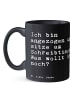 Mr. & Mrs. Panda Kaffeebecher Ich bin angezogen und... mit Spruch in Schwarz