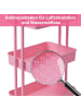 COSTWAY Servierwagen 3 Ebenen in Rosa