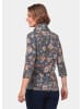 GOLDNER Modernes Druckshirt mit angesagtem Rollkragen in marine / ahorn / gemustert