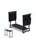 relaxdays Kniebank Garten in Schwarz - (B)60 x (H)50 x (T)27,5 cm