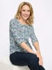 Sieh an! 3/4-Arm-Shirt in mint-marine-bedruckt