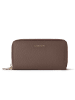 Lazarotti Bologna Leather XL Double Zip-Around Geldbörse RFID Leder 20 cm taupe