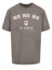 F4NT4STIC Oversize T-Shirt Ho Ho Ho Santa Claus Weihnachten in Asphalt