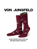 von Jungfeld Gemusterte Socken Dachs Icon in Dunkelrot
