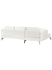 Beliani 3-tlg 3-Sitzer Sofa ALTAN in Weiß/Schwarz rechtsseitig