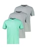 Lerros T-Shirt Basic in Grau / mint
