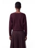 Zero  Strickpullover mit Fledermausärmeln in Chocolate Plum