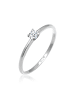 Elli DIAMONDS  Ring 585 Weißgold Verlobungsring in Silber