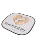 Mr. & Mrs. Panda Sonnenschutz Auto Otter Herz mit Spruch in Grau Pastell