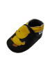 Mejale Leder Babyschuhe mit kleinem Entenmuster, rutschfeste Sohle, schwarz