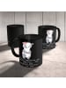 Mr. & Mrs. Panda Keramtiktasse Meisterin Kundensupport mit Spruch in Schwarz