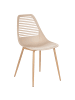 Beliani 4er-Set Esszimmerstuhl MONTELLO in Beige/Braun