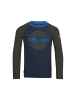 Trollkids Longsleeve "Preikestolen" in Mystik Blau/Efeugrün/Mittelblau