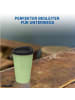 elasto Riffel-Kaffeebecher "ToGo" in geselliges grün/schwarz - 300 ml