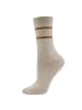 ewers Socken Ringel/Glitzer in dunkel beige meliert