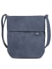 Zwei Mademoiselle M12 - Schultertasche 32 cm (sand) in nubuk-blue