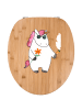 Mr. & Mrs. Panda Toilettendeckel Einhorn Woodstock ohne Spruch in Braun