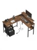VASAGLE Computertisch Barnet in Braun - (B)150 x (H)89 x (T)120 cm