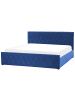 Beliani Doppelbett ROCHEFORT in Blau - (W) 190 x (H) 99 x (L) 214 cm