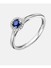 Diamant L'éternel Ring aus 375 Weißgold mit Saphir