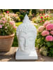 relaxdays Buddha-Kopf in Weiß - 60 cm