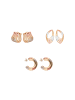 faina Women Earrings Set in gold rose silver