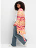 sheego by Joe Browns Longstrickjacke in cremerosé-offwhite