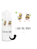 Mr. & Mrs. Panda Kerze Bienen Paar mit Spruch in Weiß