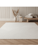 KADIMA DESIGN Teppich Kurzflor Waschbar 3D ILLER Strapazierfähig OEKO-TEX in Creme