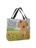 Mr. & Mrs. Panda Shopper Hund Dame Design mit Spruch in Weiß
