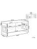 Beliani TV-Schrank CARLISLE in Braun/Schwarz - (W) 120 x (H) 56 x (L) 51 cm