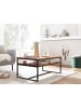 KADIMA DESIGN Couchtisch 100x60x45 cm Massivholz Metall Sofatisch Wohnzimmertisch