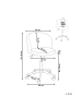 Beliani Bürostuhl MILES in Weiß/Schwarz - (W) 55 x (H) 76 x (L) 55 cm
