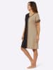 Sieh an! Nachthemd in schwarz-beige