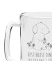Mr. & Mrs. Panda Gravur Bierkrug Hund Kleeblatt mit Spruch in Transparent