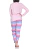 NORMANN Langarm Schlafanzug Pyjama Übergröße in rosa
