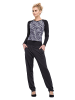 Winshape Functional Light and Soft Cropped Long Sleeve Top AET119LS in snow leopard/black