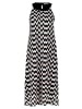 BETTY & CO Neckholder Kleid ohne Arm in Schwarz/Braun