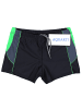 Aquarti Aquarti Herren Badehose Kurz mit Kontrastpaspel in schwarz/grün
