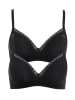 Lisca 2er Pack Soft BH in black