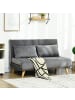 HOMCOM Schlafsofa-130L x 78B x 79H cm-Grau