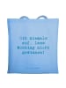 Mr. & Mrs. Panda Shopping Bag Spruch Mobbing bewältigen mit Spruch in Sky Blue