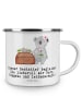 Mr. & Mrs. Panda Campingbecher Bestatter Herz mit Spruch in Weiß