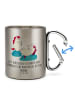 Mr. & Mrs. Panda Becher Einhorn Sekt mit Spruch in Silber