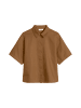 Marc O'Polo DENIM Kurzarm-Bluse relaxed in Umbra Brown