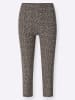 Sieh an! 7/8-Leggings in taupe-schwarz-bedruckt