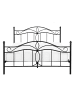 Beliani Doppelbett ANTLIA in Schwarz - (W) 148 x (H) 108 x (L) 209 cm