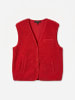 Vero Moda Teddyfell Weste in High Risk Red