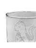 Mr. & Mrs. Panda Whiskey Glas Stinktier Blume ohne Spruch in Transparent